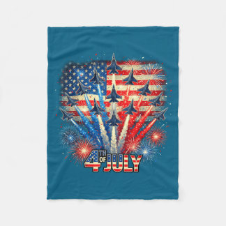 Cobertor De Velo Patriotic Usa Flag Fighter Jets Illustration