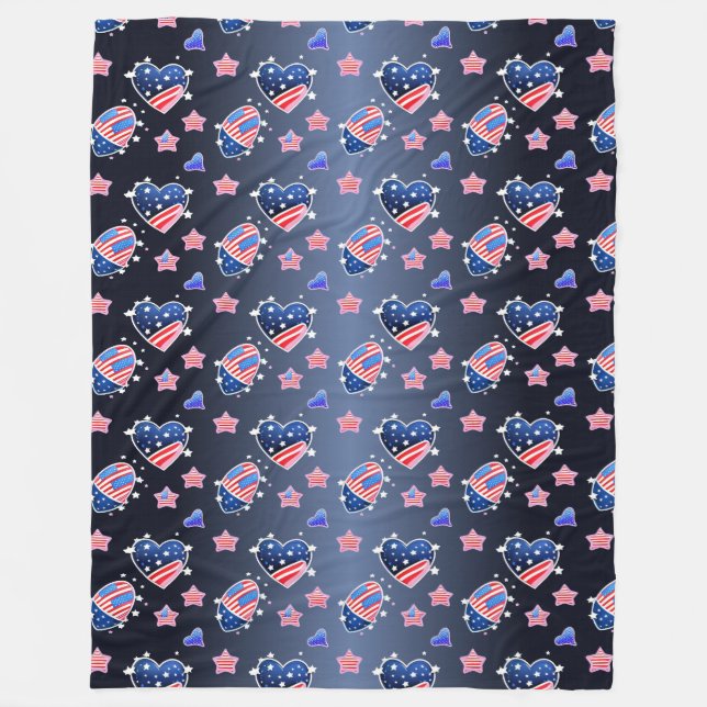 Cobertor De Velo Patriótica All American Mama Messy Bun (Frente)