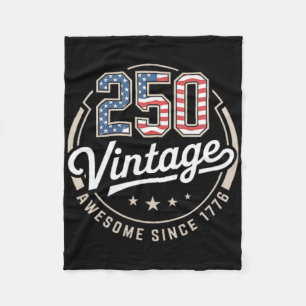 Cobertor De Velo Patriótico 250 Vintage 4 de Julho de 2026 EUA - Or