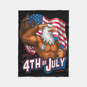 Cobertor De Velo Patriótico 4 De Julho De Byld Eagle American Flag