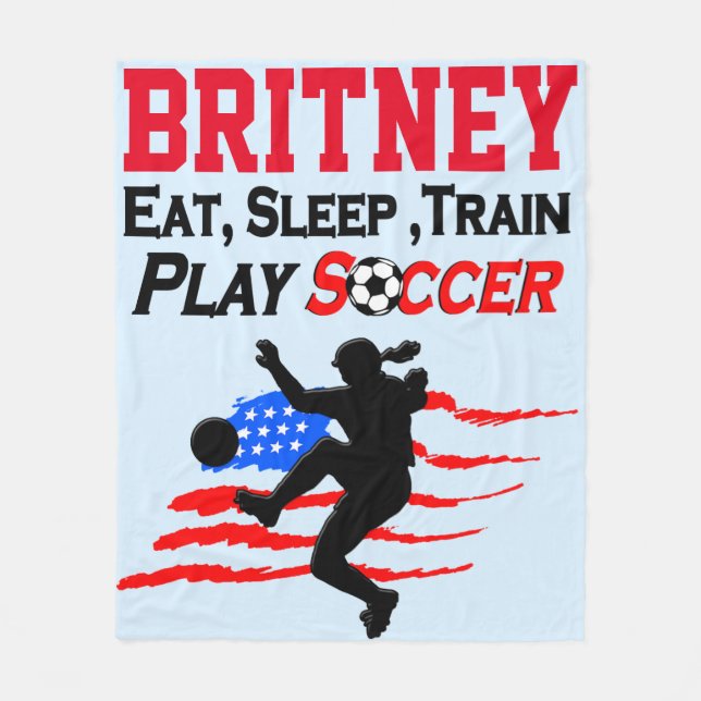 COBERTOR DE VELO PATRIÓTICO PERSONALIZADO - PATRIOTIC SOCCER BLANKE (Frente)