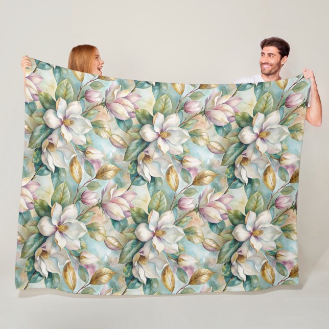Cobertor De Velo Pattern Elegant Magnolia Flowers (In Situ)