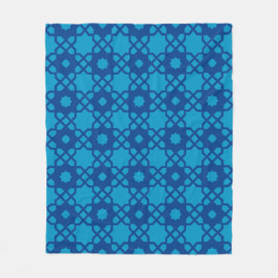 Cobertor De Velo Patterno do Mosaico marroquino ao quadrado azul es