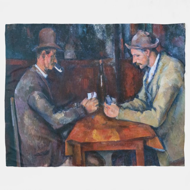 Cobertor De Velo Paul Cezanne - Os Jogadores De Cartão (Frente (Horizontal))