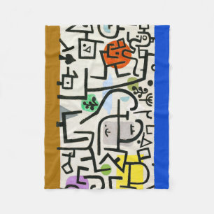 Cobertor De Velo Paul Klee Rich Harbor Abstrato Expressionismo