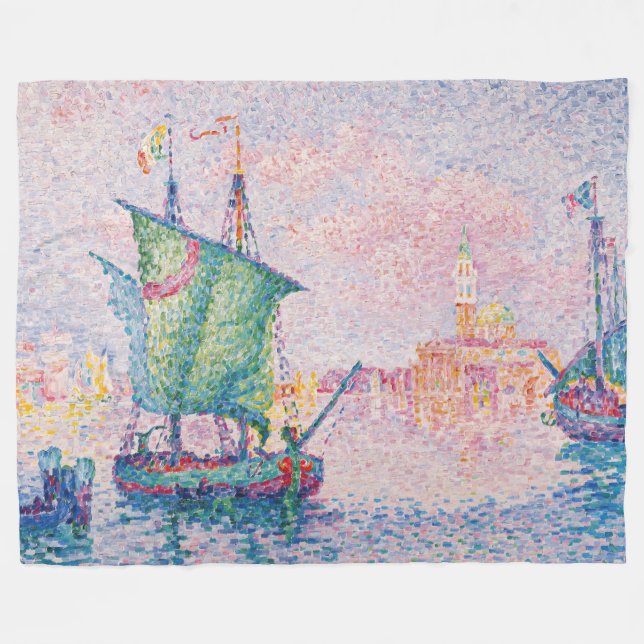 Cobertor De Velo Paul Signac - Veneza, A Nuvem Rosa (Frente (Horizontal))