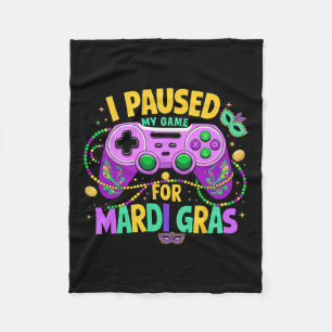 Cobertor De Velo Pausei Meu Jogo Para O Jogo De Jogo Do Mardi Gras.
