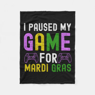 Cobertor De Velo Pausou Meu Jogo Para O Jogo Mardi Gras Mardi Gra