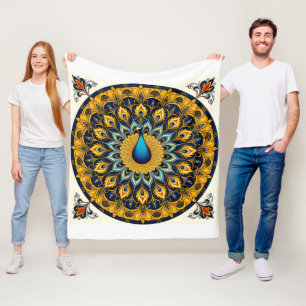 Cobertor De Velo Pavão decorativo sobre fundo branco