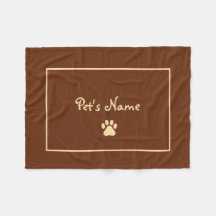 Pawprint Personalizado Dog Blankets