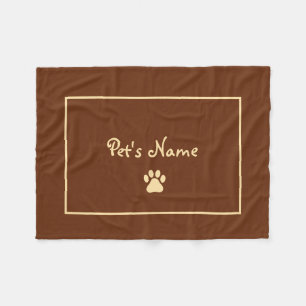 Cobertor De Velo Pawprint Personalizado Dog Blankets