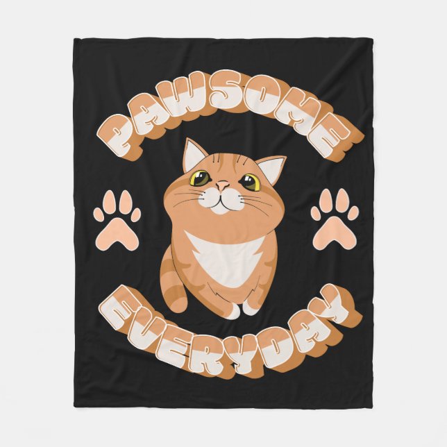 Cobertor De Velo Pawsome todos os dias (Frente)