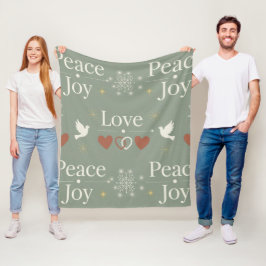 Cobertor De Velo Paz Amor Alegria Férias Escandinavas Minimalistas