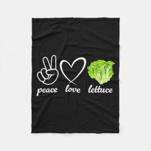 Cobertor De Velo Paz Amor Alface Alface Divertido Amante de Salada