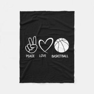 Cobertor De Velo Paz amor basquete engraçado amante de basquete