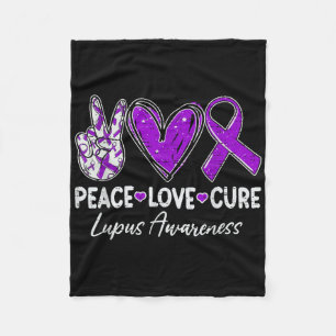 Cobertor De Velo Paz Amor Cura Consciência Lupus Guerreiro Roxo