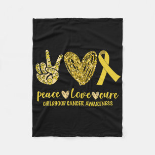 Cobertor De Velo Paz Amor Cura Fita Friso Sensibilização para a Inf