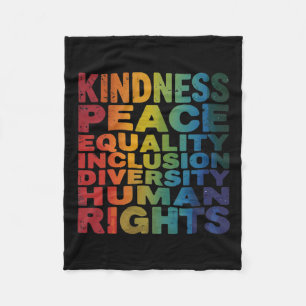 Cobertor De Velo Paz Amor Diversidade Inclusão Igualdade Black Hist