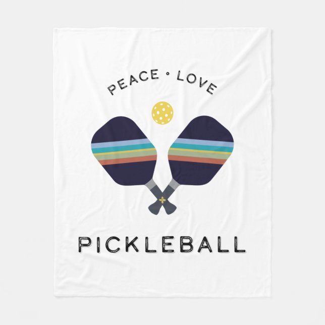 Cobertor De Velo Paz, Amor e Pickleball (Frente)
