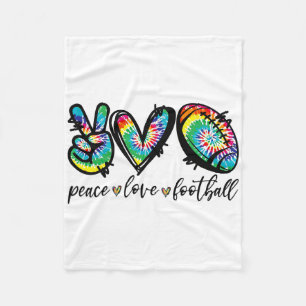 Cobertor De Velo Paz Amor Jogador de Futebol Camisa Tie Dye America