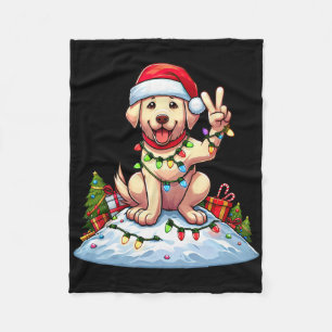 Cobertor De Velo Paz Labrador Retriever Luzes De Natal Venham