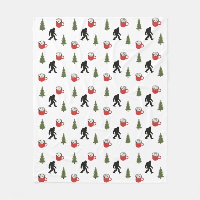 Cobertor De Velo Pé Grande, Cacau Quente, Árvore De Pinheiro, Exter (Frente)
