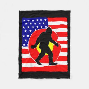 Cobertor De Velo Pé Grande Colorado Bandeira Americana Sasquatch Pa