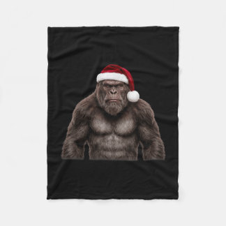 Cobertor De Velo Pé grande fofo vestindo chapéu de papai noel natal