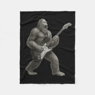 Cobertor De Velo Pé Grande Jogando Violão Rock E Homens Presentes