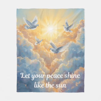 Cobertor De Velo Peace Dove Fleece Blanket