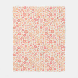 Cobertor De Velo Peach Airy Wildflower Meadow Standard