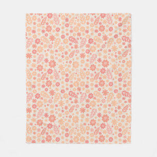 Cobertor De Velo Peach Airy Wildflower Meadow Standard