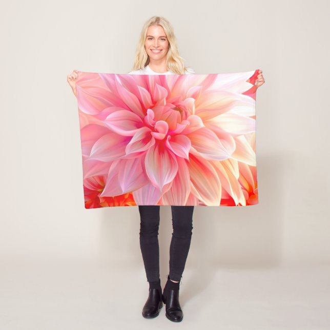 Cobertor De Velo Peach Blush Dahlia Blossom (In Situ)