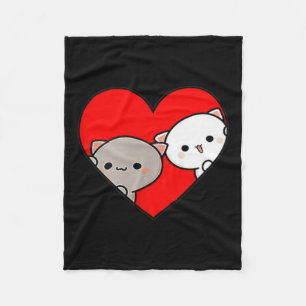 Cobertor De Velo Peach Cartoon Love Goma Cat Day Heart