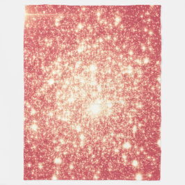 Cobertor De Velo Peach Champagne Stars Fleece Blanket