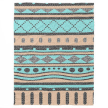 Peach E Turquesa - Padrão Tribal