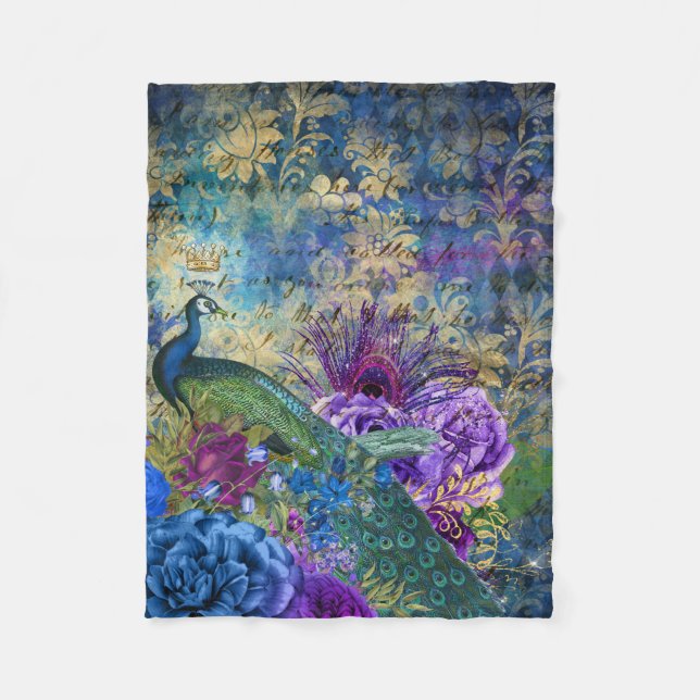 Cobertor De Velo Peacock Fleece Blanket Belo Design (Frente)