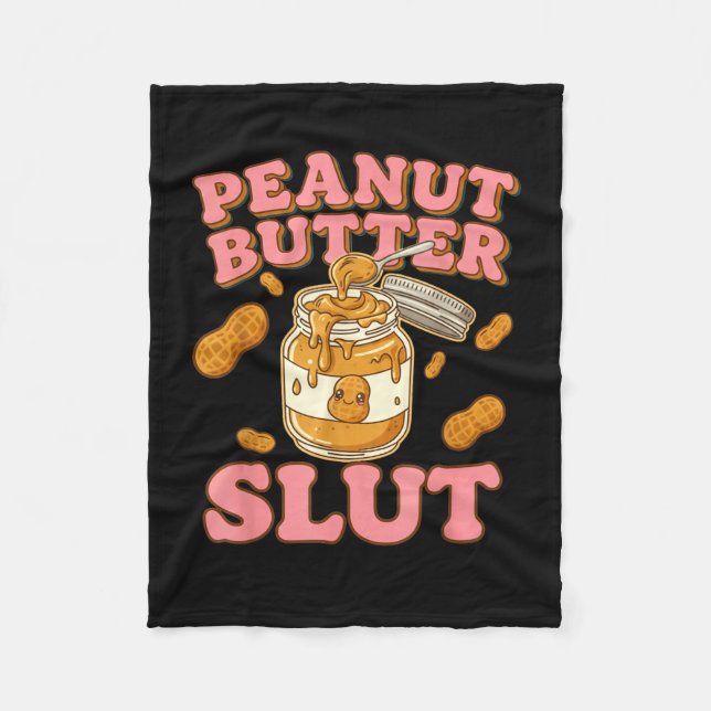 Cobertor De Velo Peanut Butter Funny Peanut Butter Lovers Apparel  (Frente)