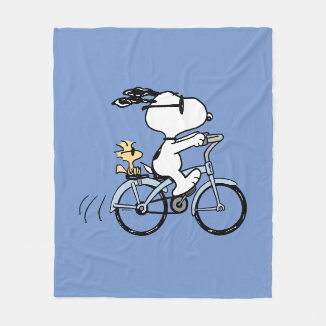 Cobertor De Velo Peanuts | Snoopy & Woodstock Bicycle (Frente)