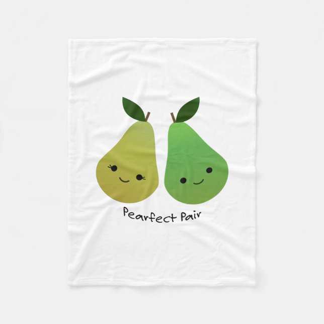 Cobertor De Velo Pearfect Pear Kawaii Pears (Frente)