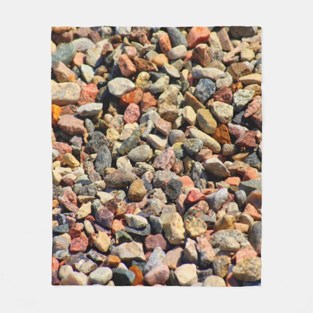 Cobertor De Velo Pebolhas rochas textura colorida (Frente)