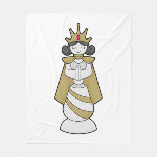 Cobertor De Velo Peça de xadrez Queen Crown Chess