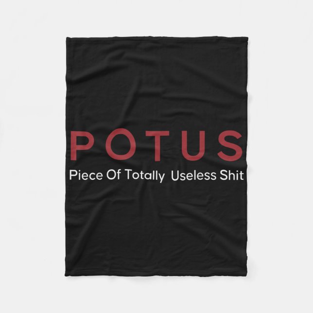 Cobertor De Velo Peça do Potus Totalmente Inútil  (Frente)