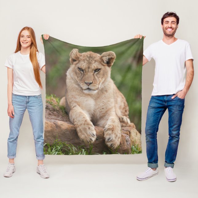 Cobertor De Velo Peças de Lion Cub para Pensamento (In Situ)