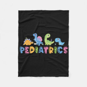 Cobertor De Velo Pediatria Equipe Pediátrica Enfermeira Dinossauro 