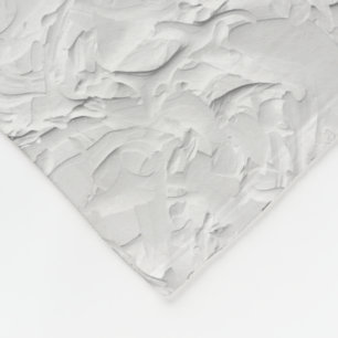 Cobertor De Velo Pedra Branca Texturizada, Arte Monocromática Abst