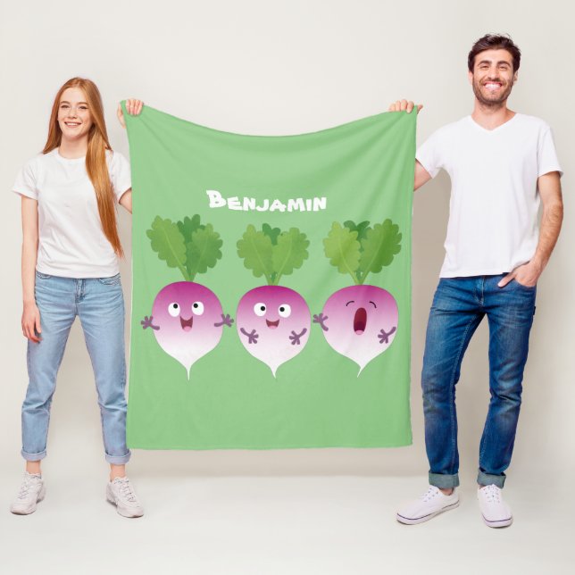 Cobertor De Velo Pedra de desenho animada de verduras e legumes (In Situ)