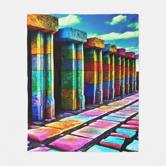 Cobertor De Velo Pedras Psicodélicas (Frente)