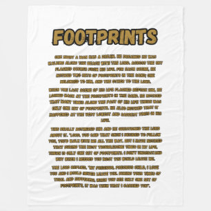 Cobertor De Velo Pegadas Na Oração Da Areia