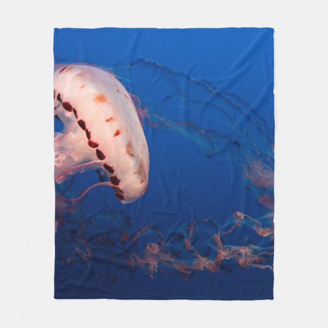 COBERTOR DE VELO PEIXE BRANCO E LARANJA (Frente)